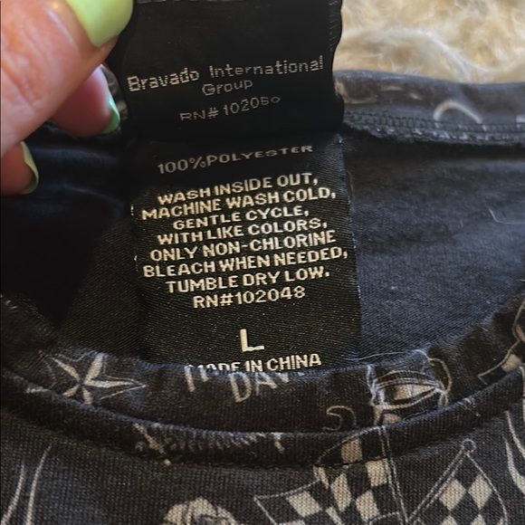 Harley-Davidson Black, Orange And White Logo Short Sleeve Tshirt - Picture 3 of 7